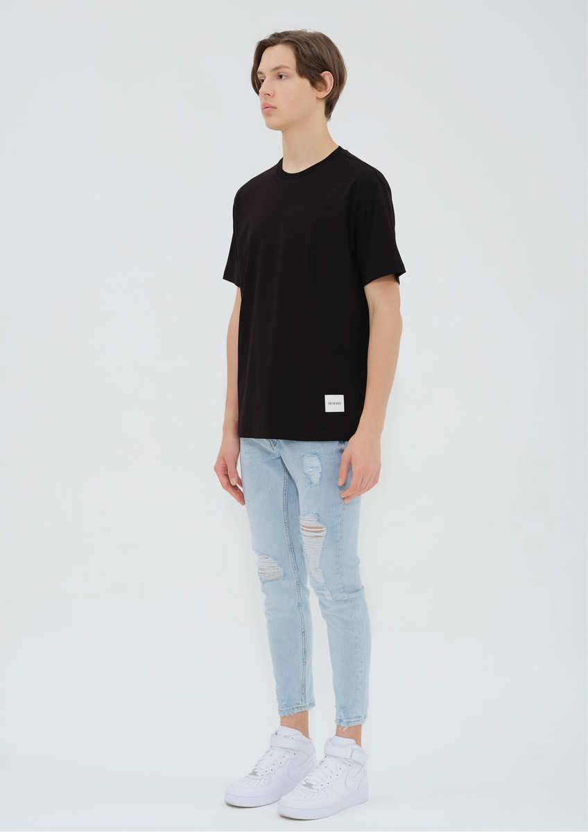 TRUE FIDDLY BACK SIDE LOGO T-SHIRT - BLACK – TRUEFIDDLY