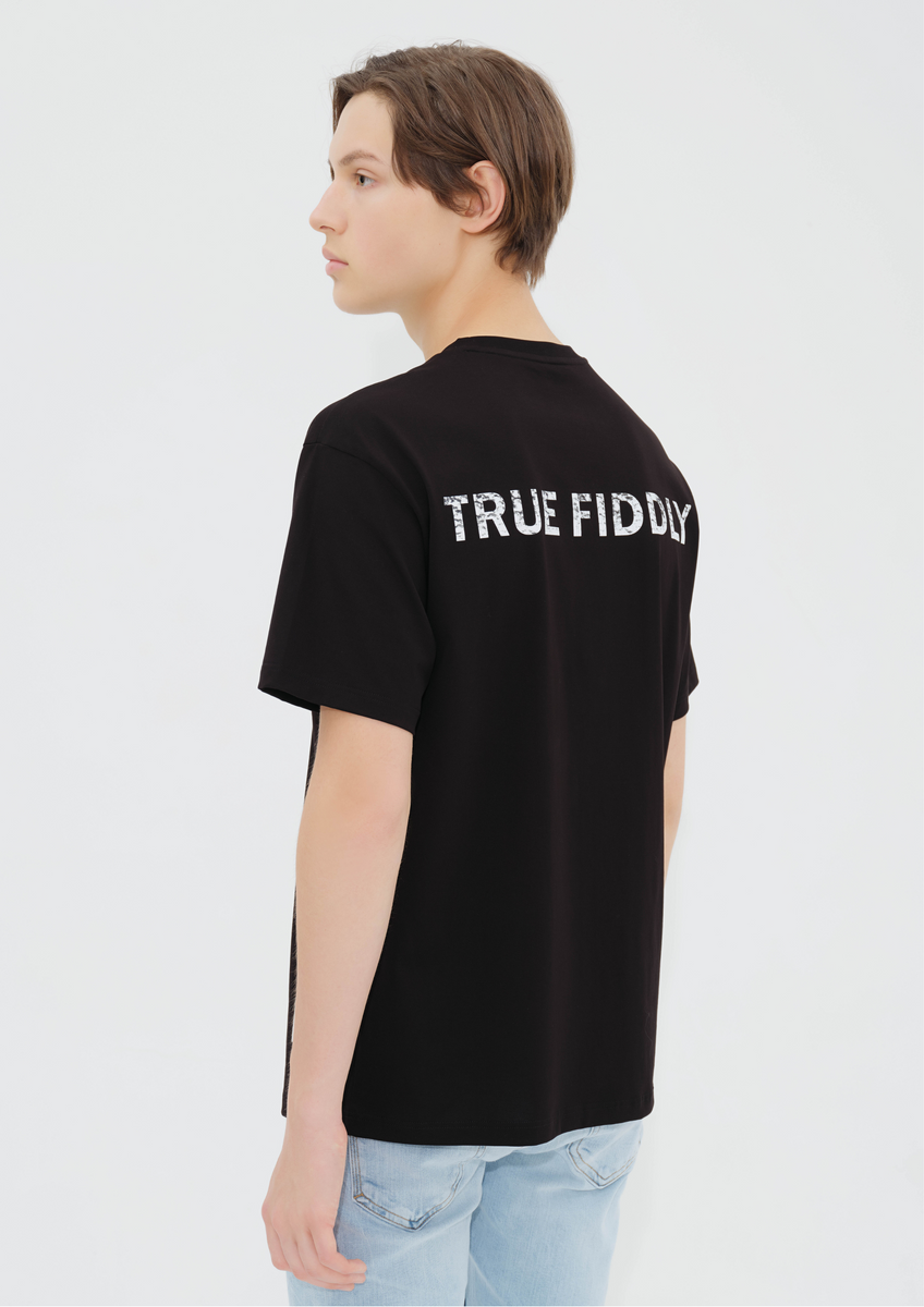 TRUE FIDDLY BACK SIDE LOGO T-SHIRT - BLACK – TRUEFIDDLY